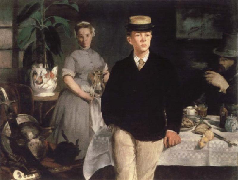Edouard Manet Pinakothek new the Fruhstuck in the studio oil painting image